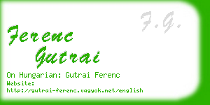 ferenc gutrai business card